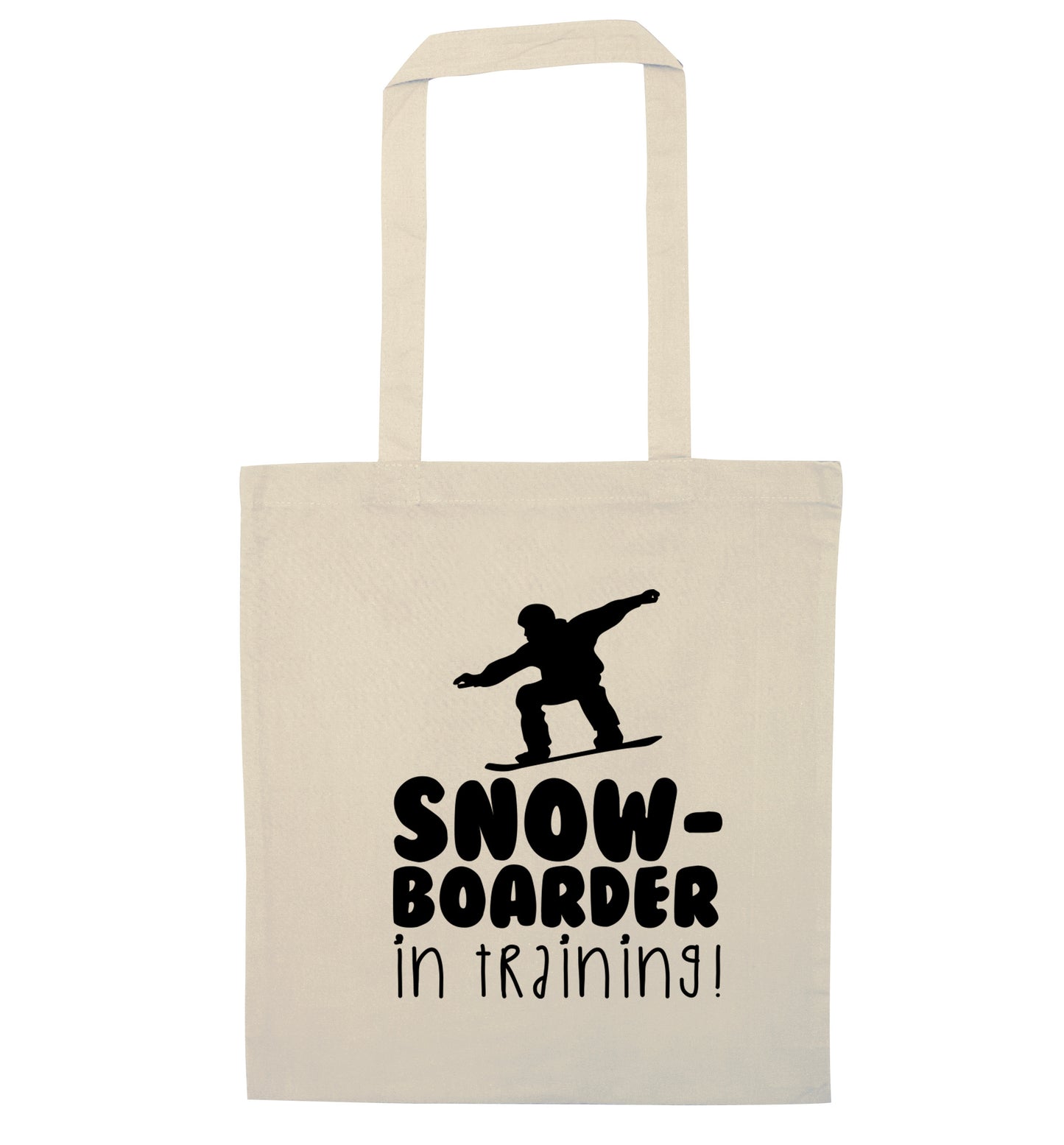 Snowboarder in training natural tote bag