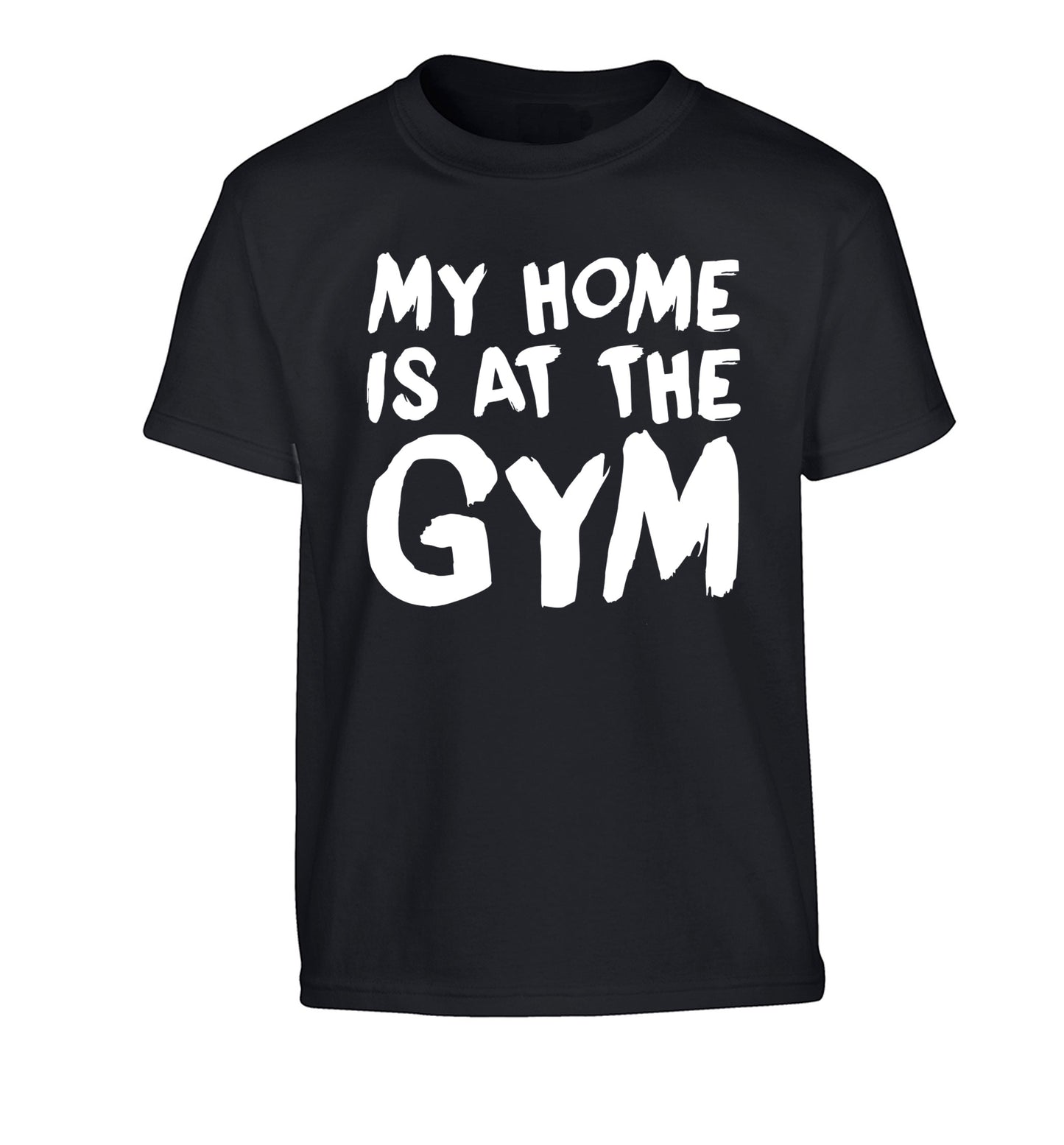 My home is at the gym Children's black Tshirt 12-14 Years