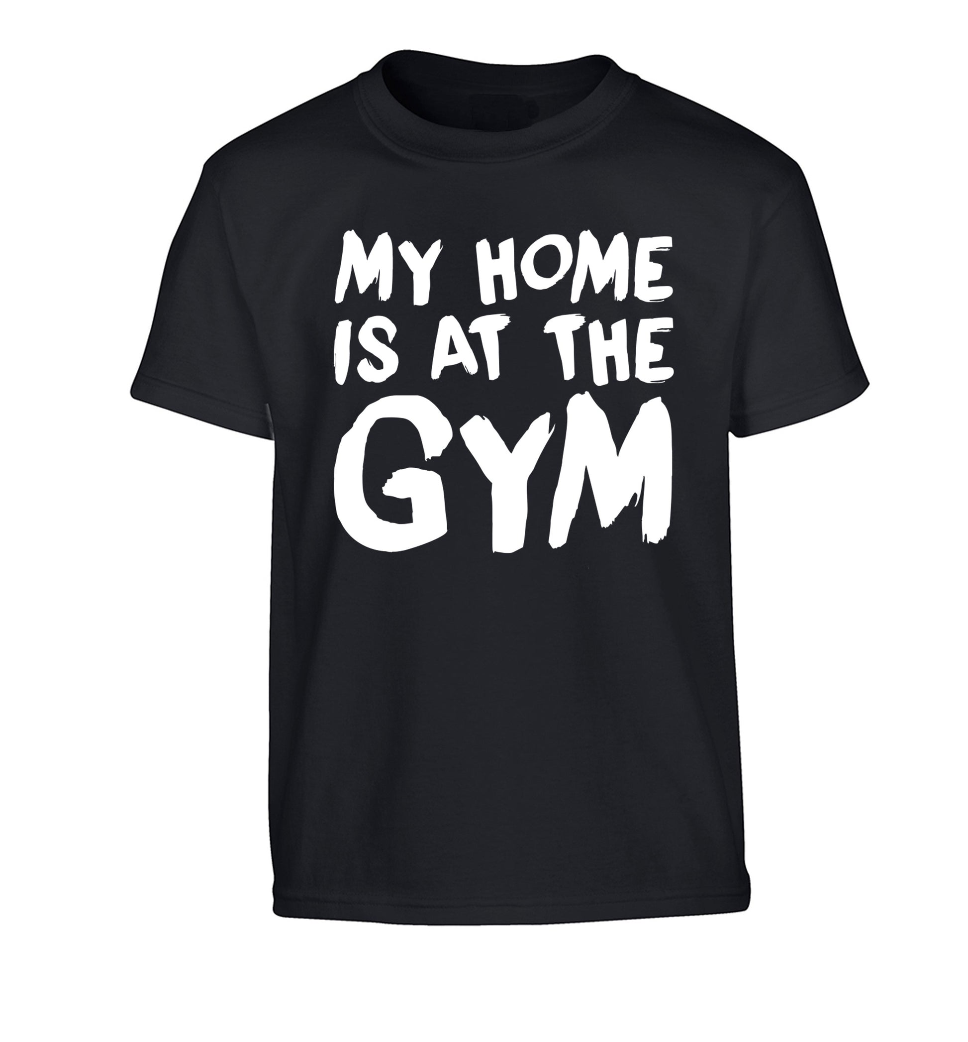 My home is at the gym Children's black Tshirt 12-14 Years