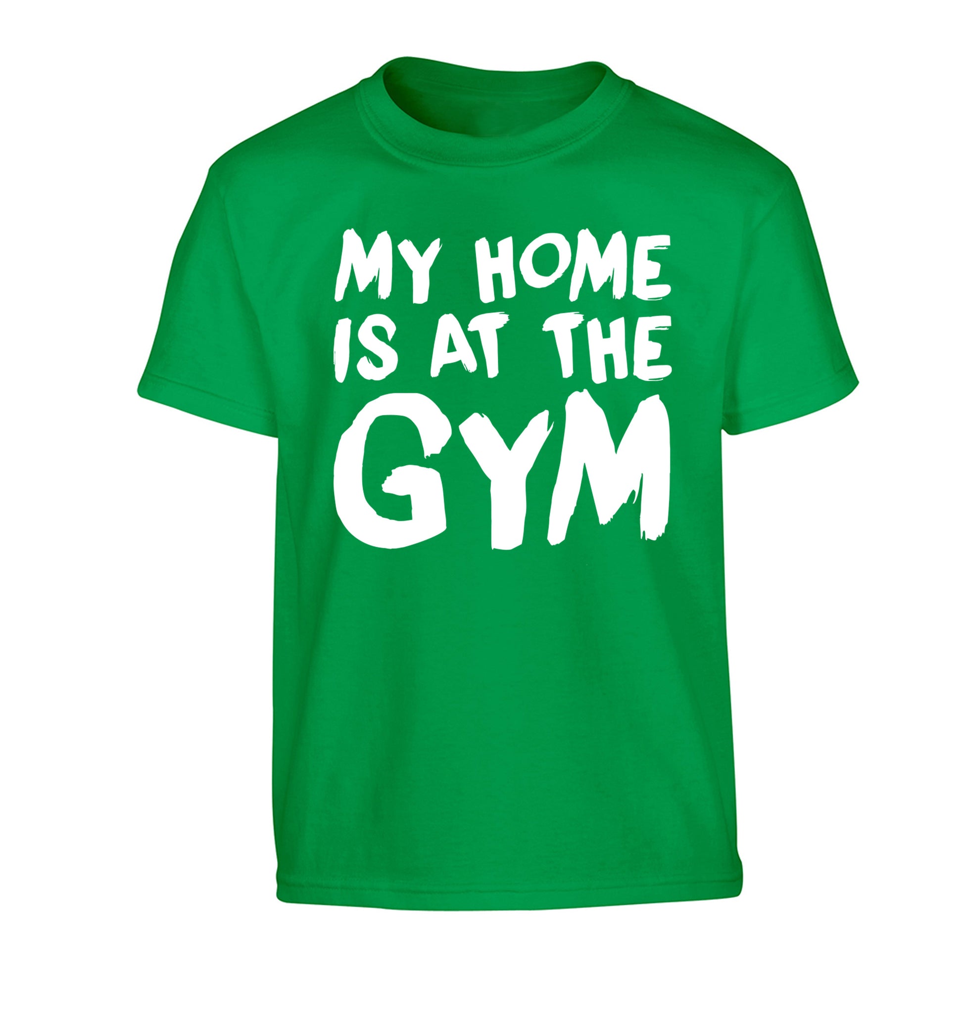 My home is at the gym Children's green Tshirt 12-14 Years