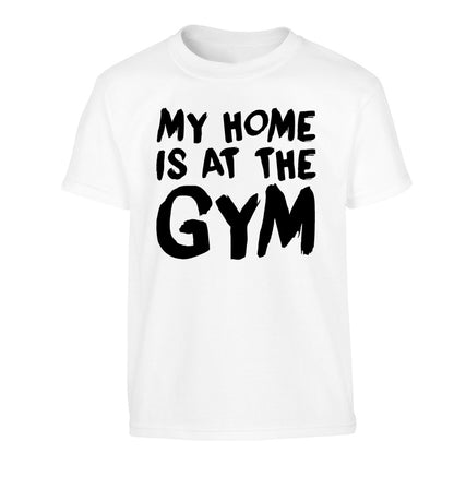 My home is at the gym Children's white Tshirt 12-14 Years