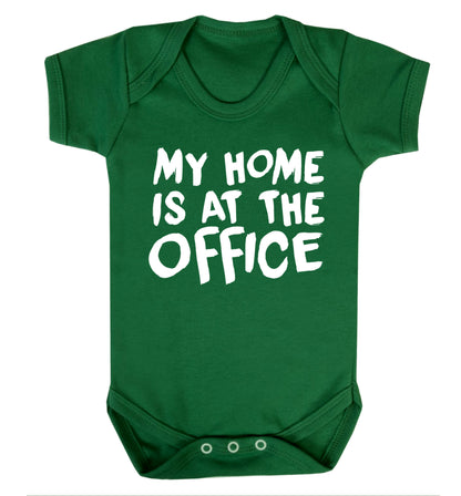 My home is at the office Baby Vest green 18-24 months