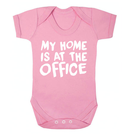 My home is at the office Baby Vest pale pink 18-24 months