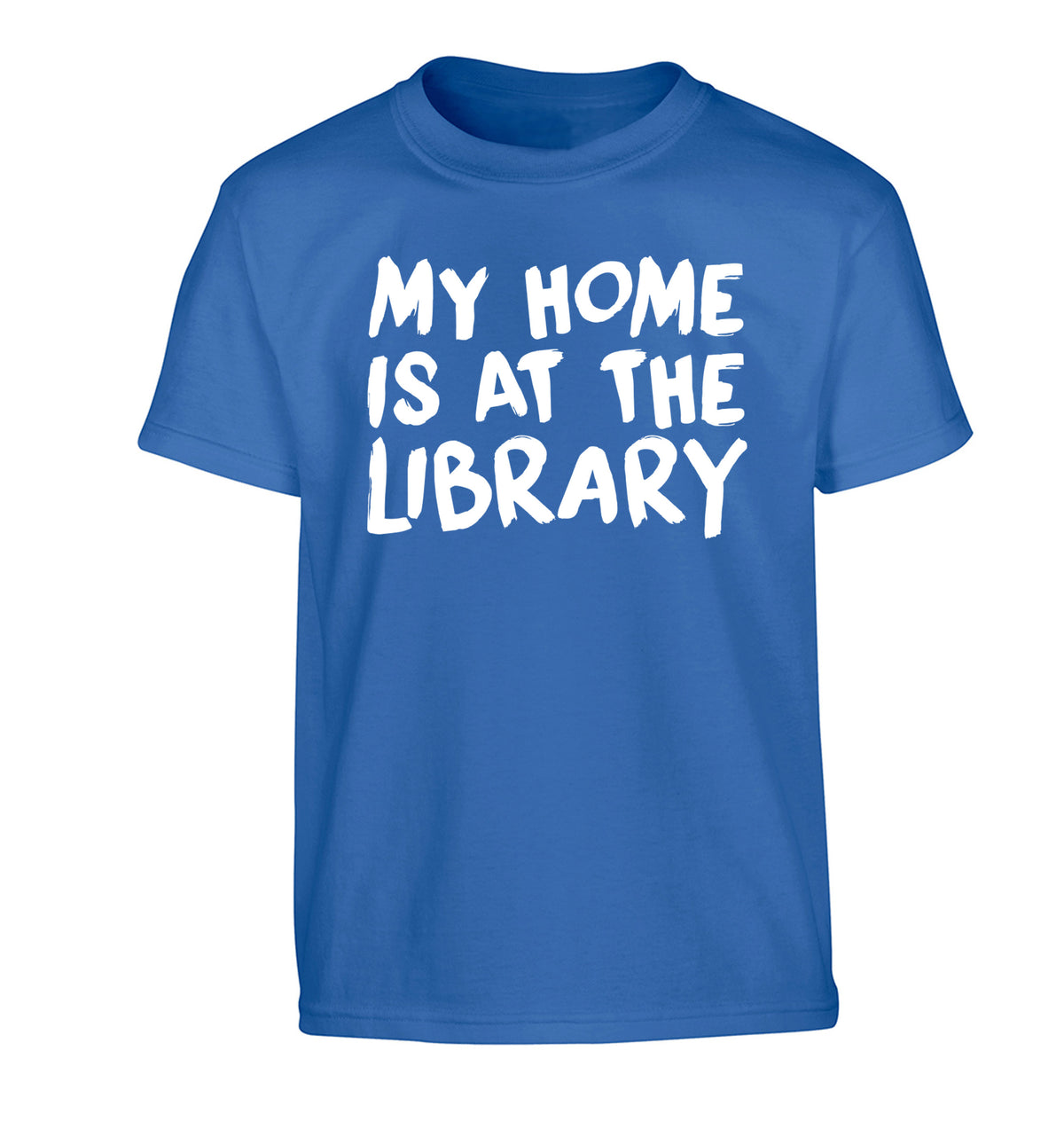 My home is at the library Children's blue Tshirt 12-14 Years