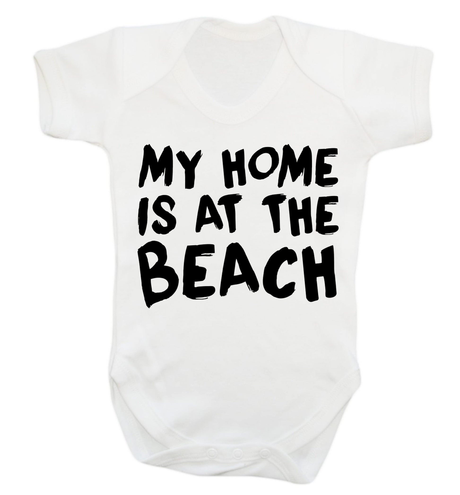 My home is at the beach Baby Vest white 18-24 months