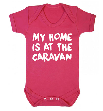 My home is at the caravan Baby Vest dark pink 18-24 months