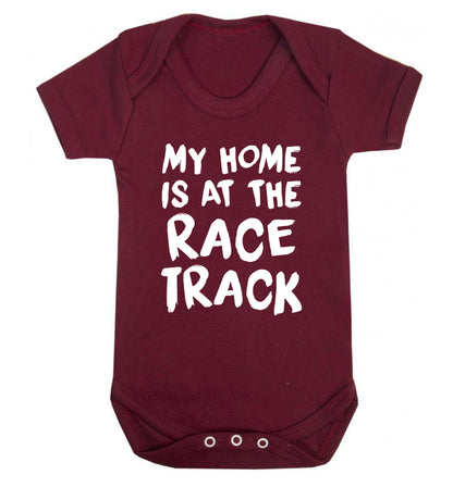 My home is at the race track Baby Vest maroon 18-24 months