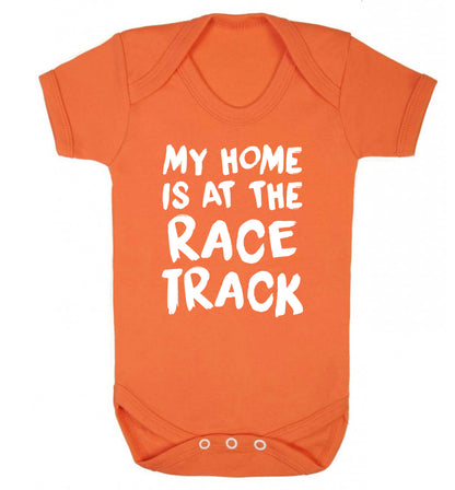 My home is at the race track Baby Vest orange 18-24 months