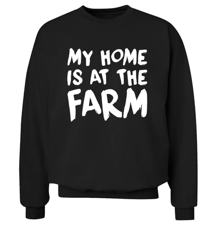 My home is at the farm Adult's unisex black Sweater 2XL