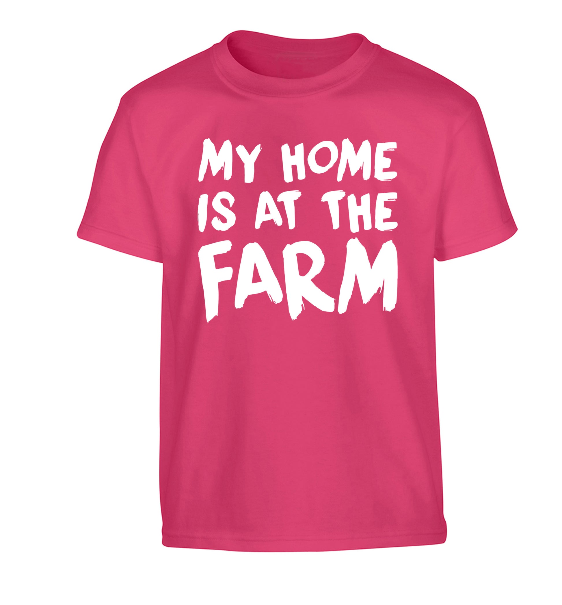 My home is at the farm Children's pink Tshirt 12-14 Years