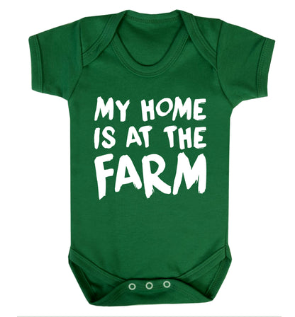 My home is at the farm Baby Vest green 18-24 months