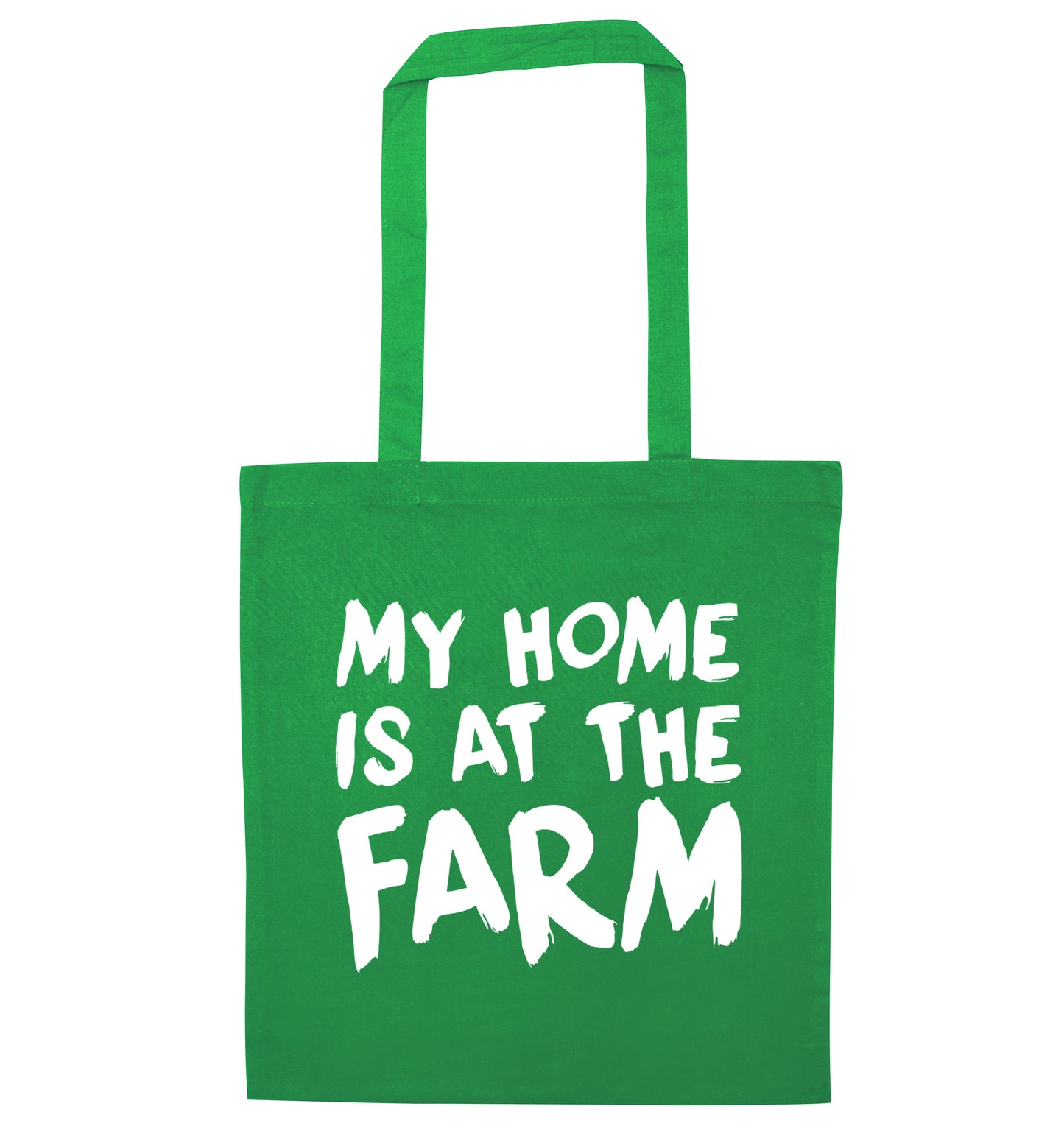 My home is at the farm green tote bag