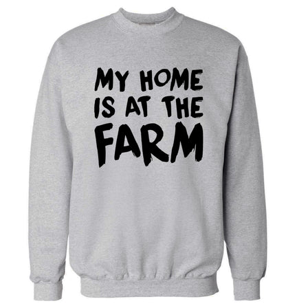 My home is at the farm Adult's unisex grey Sweater 2XL