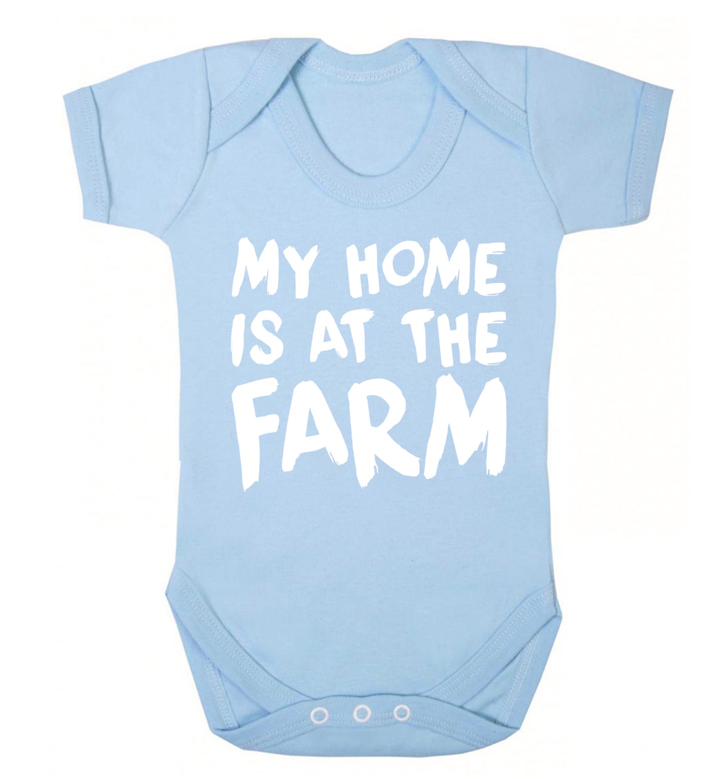 My home is at the farm Baby Vest pale blue 18-24 months