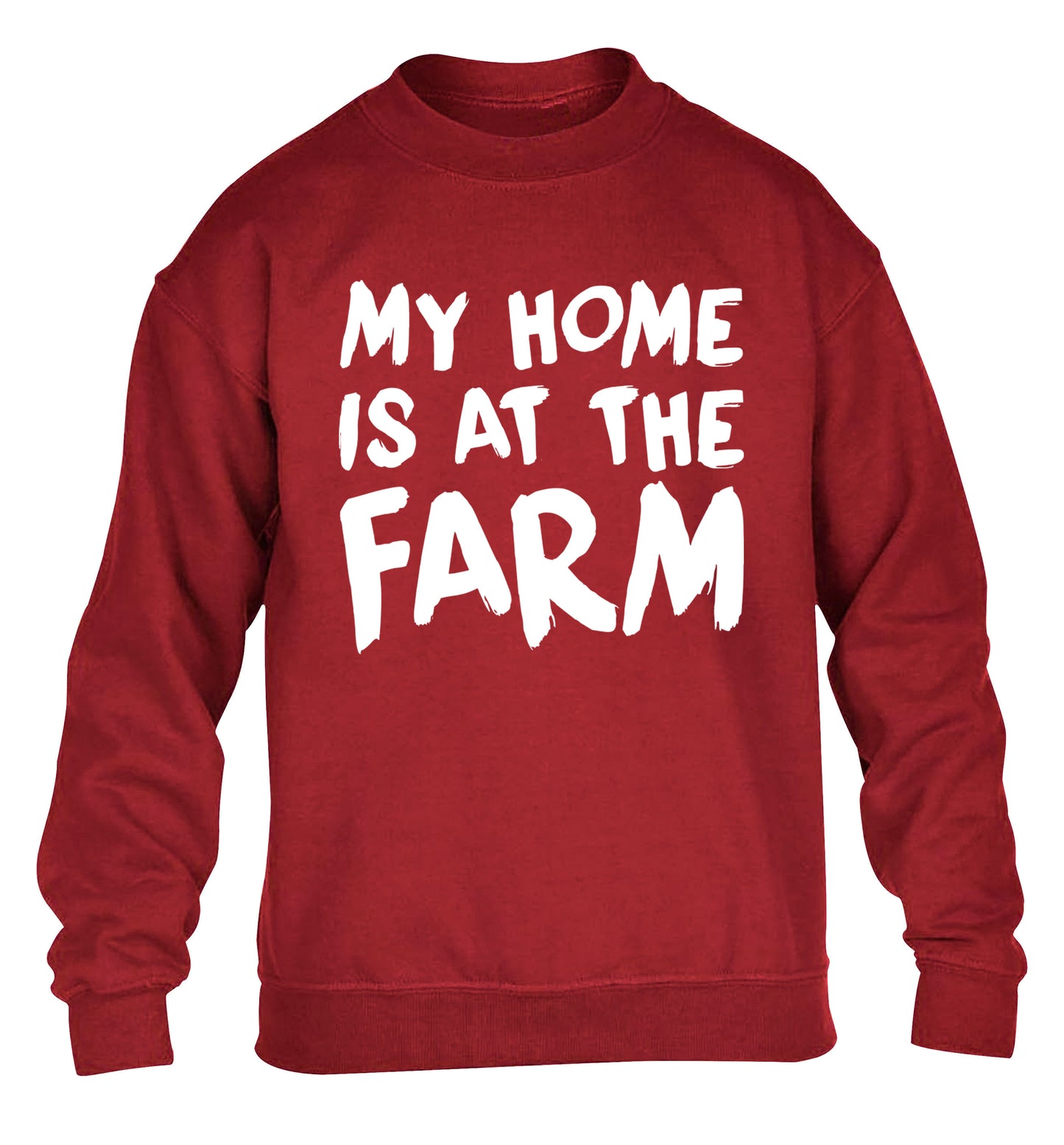My home is at the farm children's grey sweater 12-14 Years