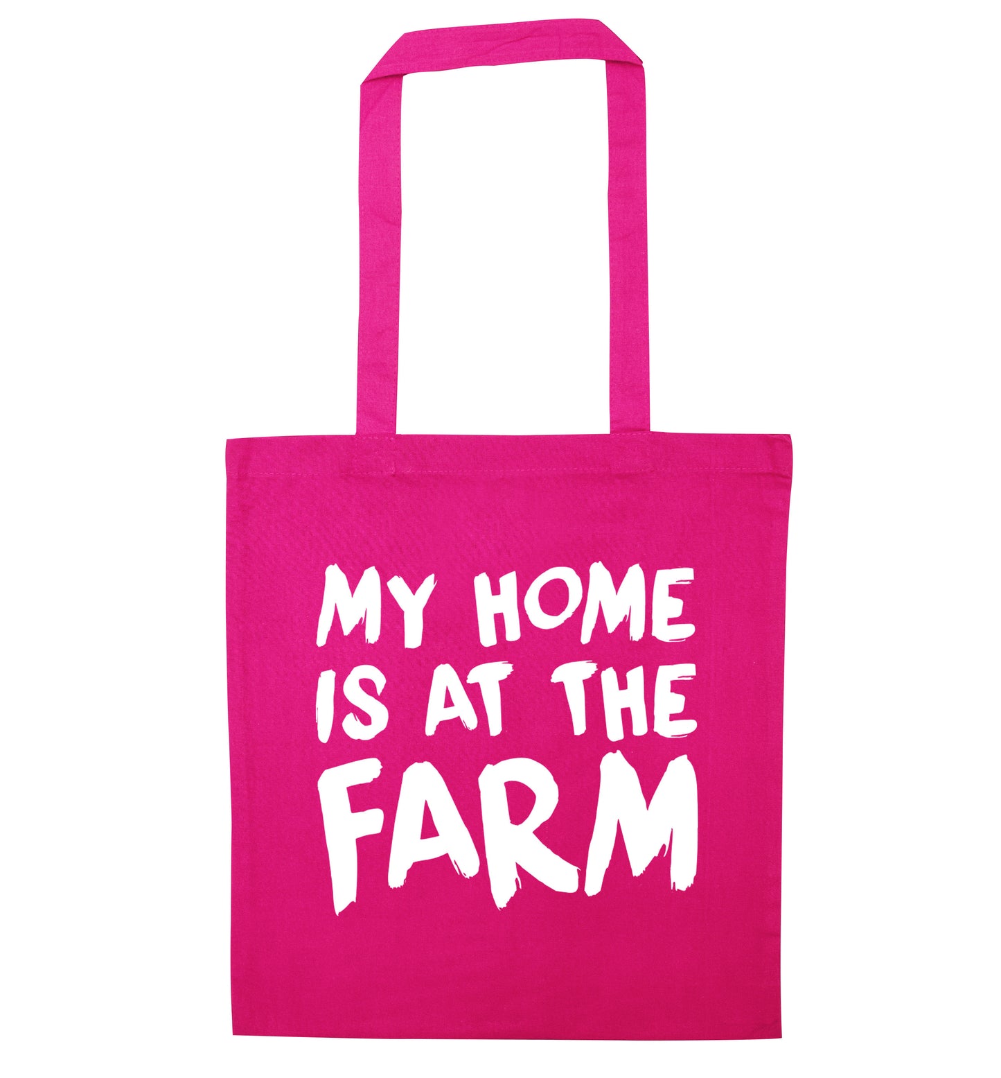 My home is at the farm pink tote bag