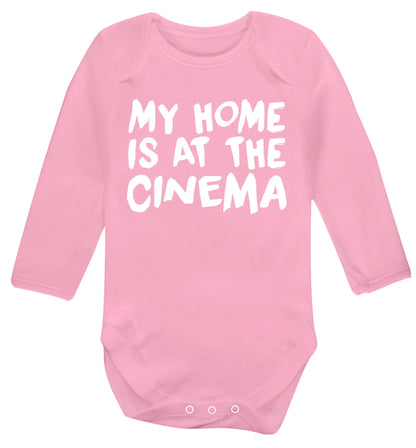 My home is at the cinema Baby Vest long sleeved pale pink 6-12 months