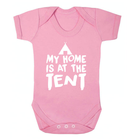 My home is at the tent Baby Vest pale pink 18-24 months