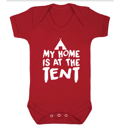 My home is at the tent Baby Vest red 18-24 months