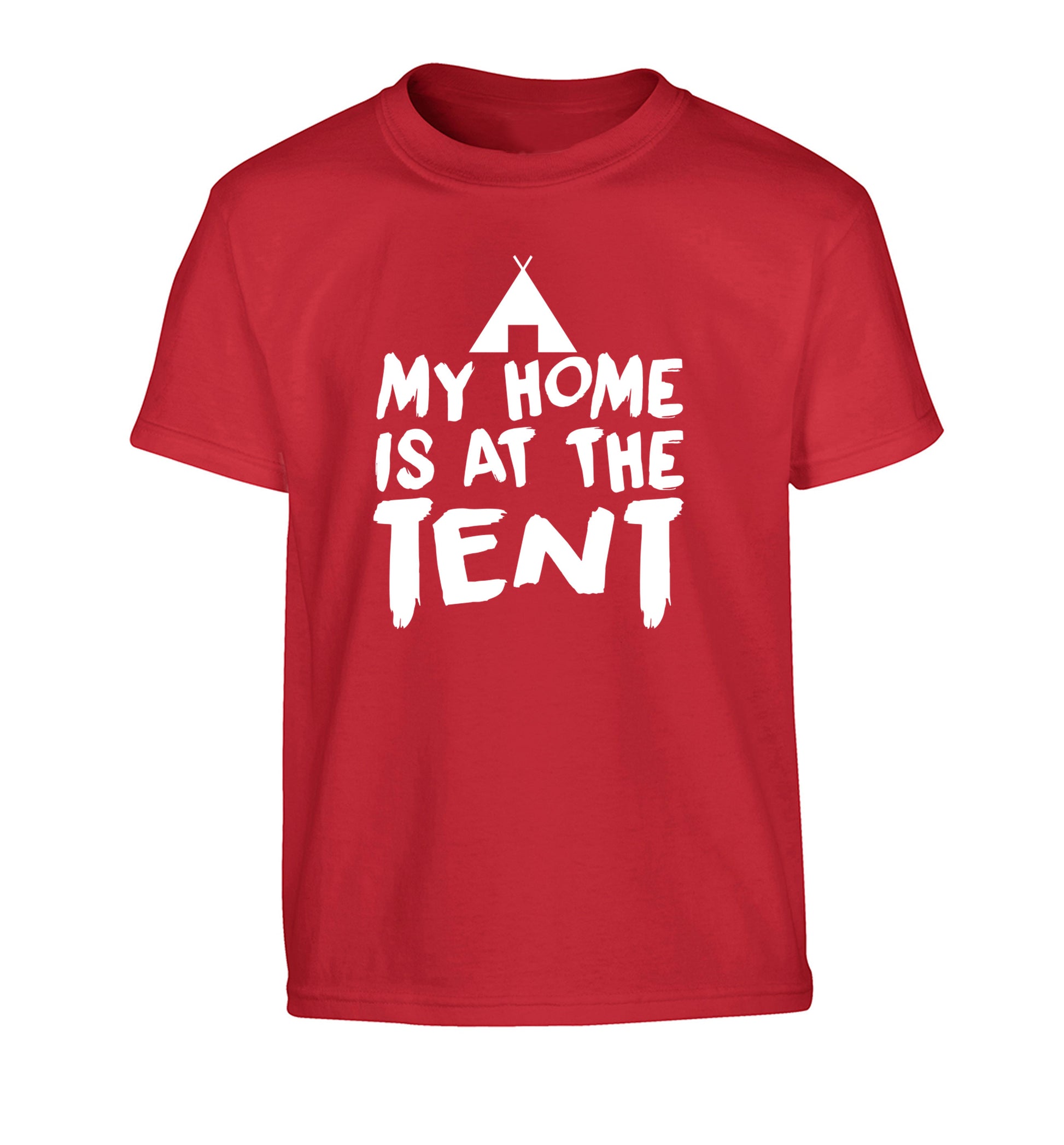 My home is at the tent Children's red Tshirt 12-14 Years