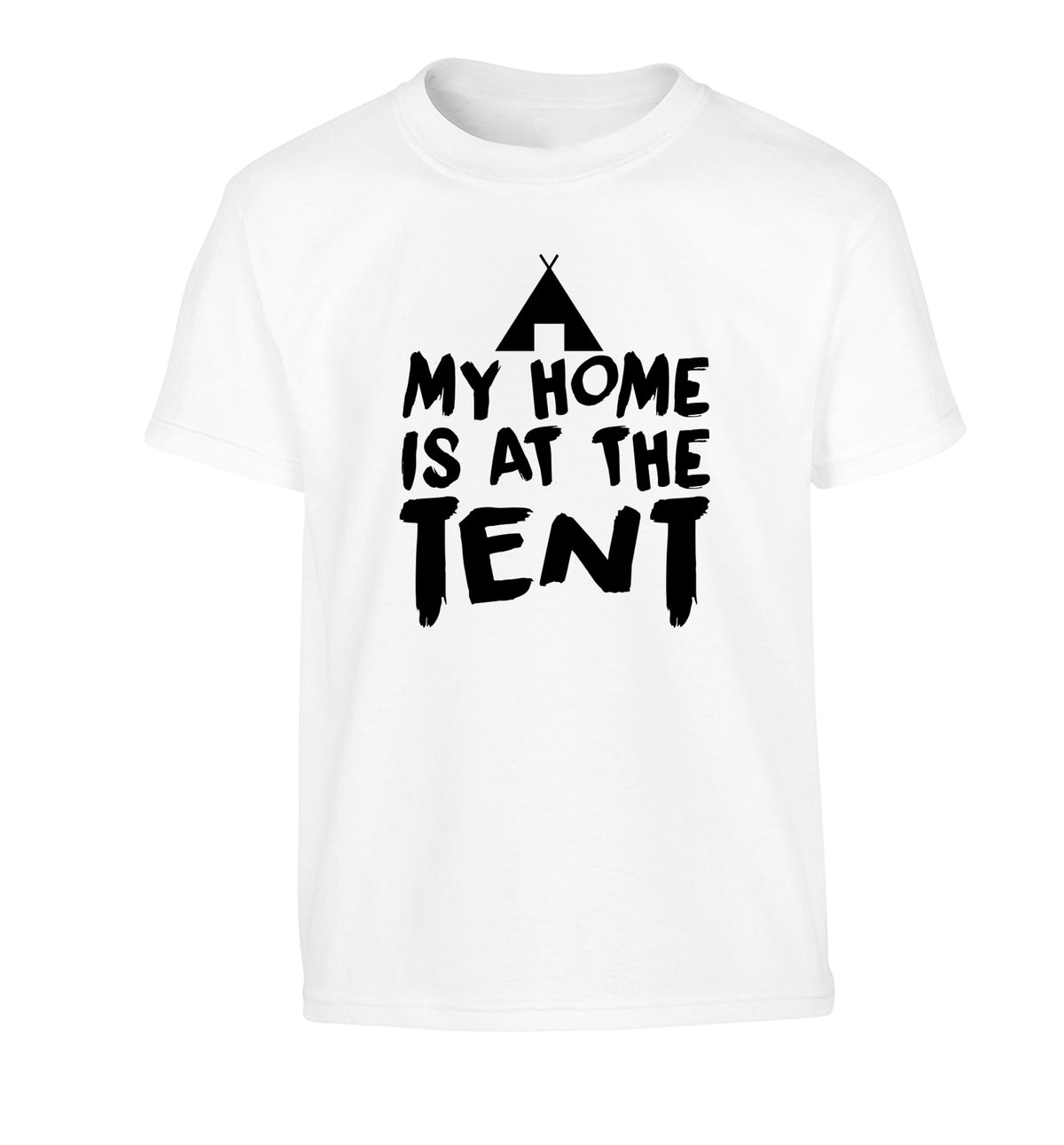 My home is at the tent Children's white Tshirt 12-14 Years