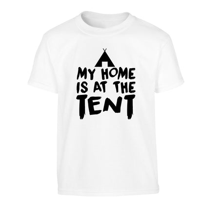 My home is at the tent Children's white Tshirt 12-14 Years