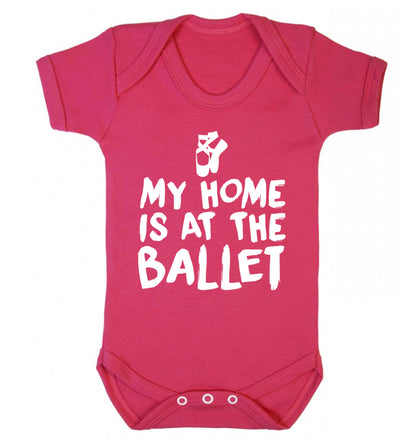 My home is at the ballet Baby Vest dark pink 18-24 months