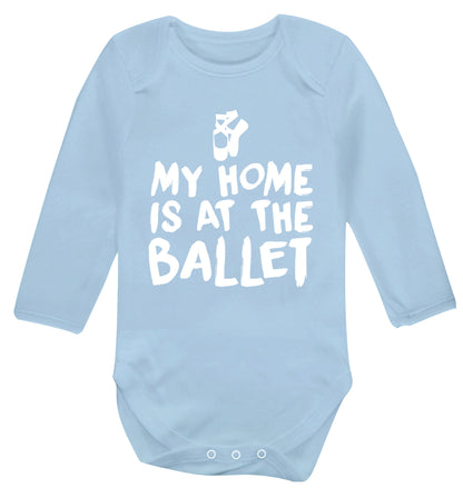 My home is at the ballet Baby Vest long sleeved pale blue 6-12 months