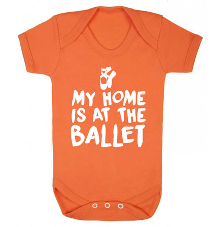 My home is at the dance studio Baby Vest orange 18-24 months