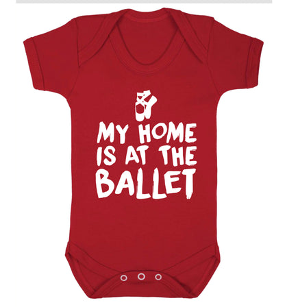 My home is at the dance studio Baby Vest red 18-24 months