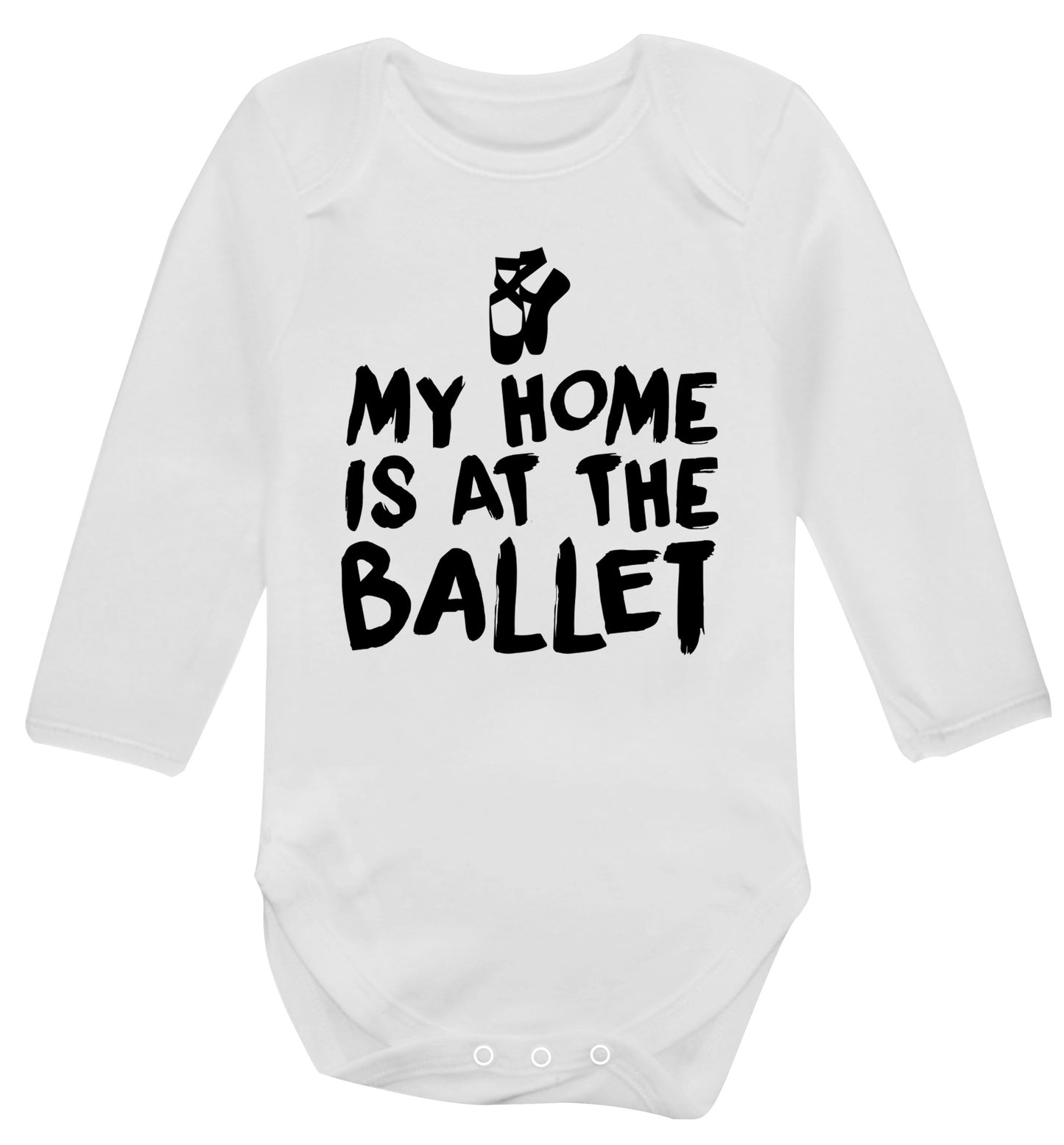 My home is at the ballet Baby Vest long sleeved white 6-12 months