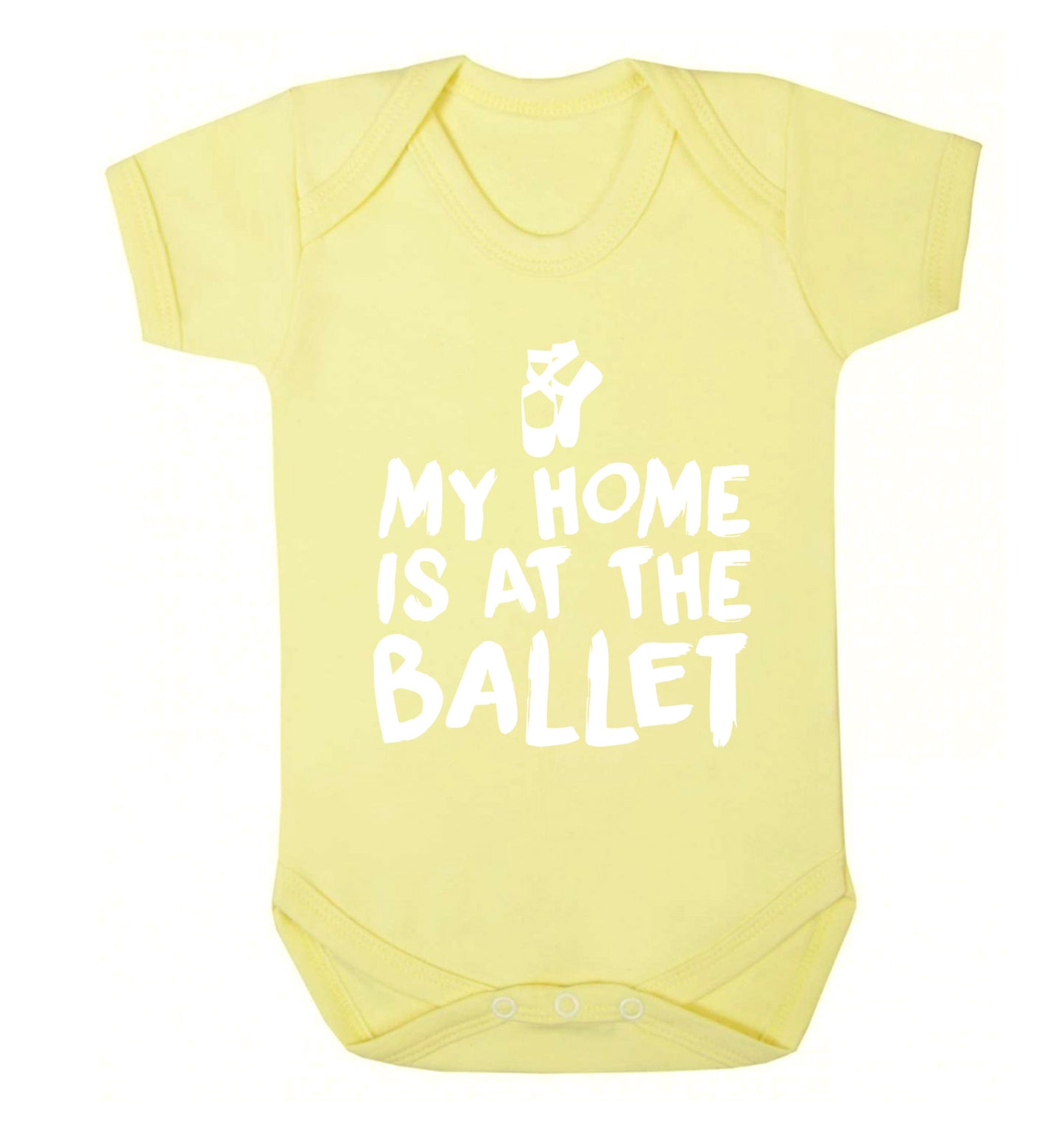 My home is at the ballet Baby Vest pale yellow 18-24 months