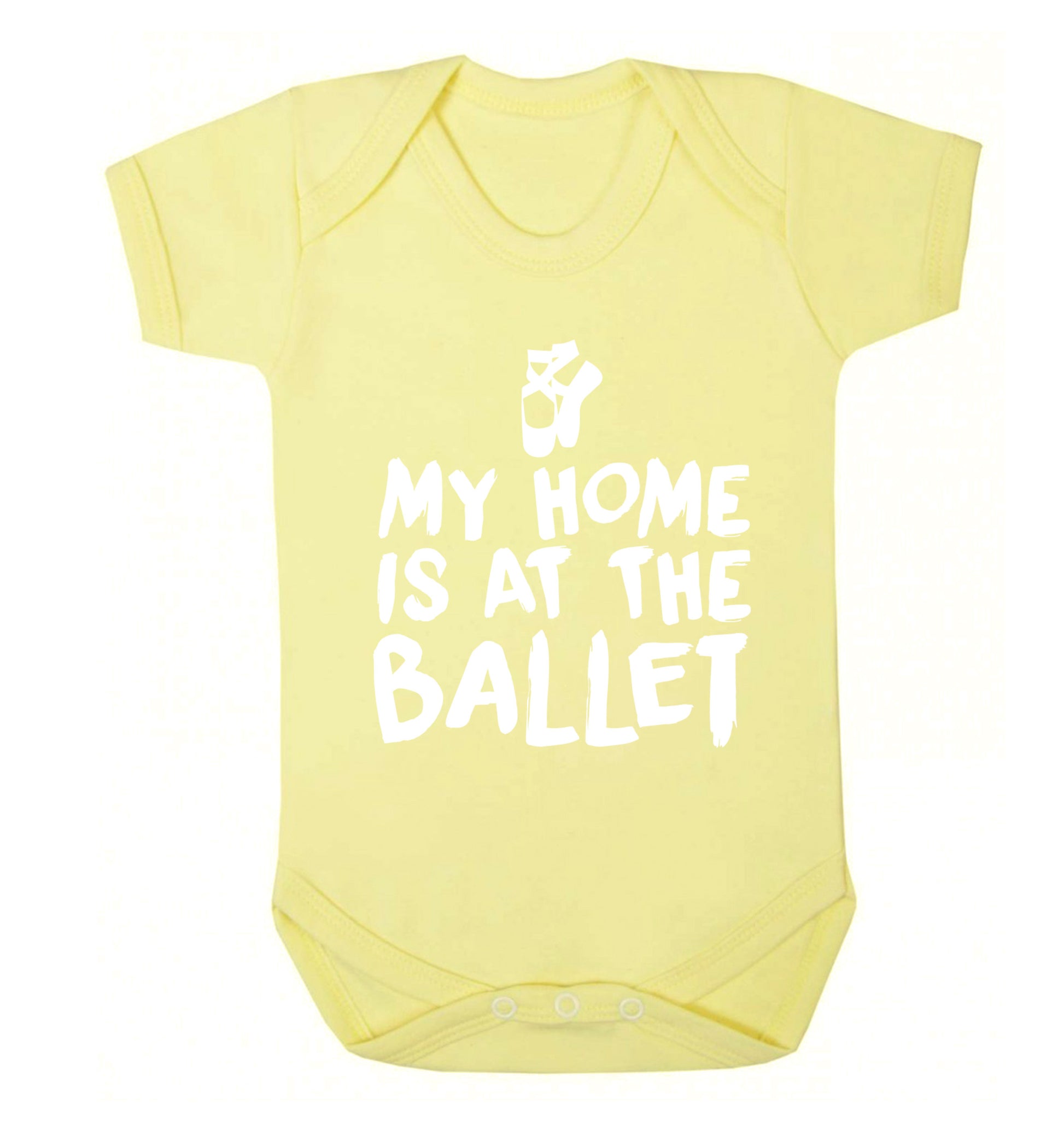 My home is at the ballet Baby Vest pale yellow 18-24 months