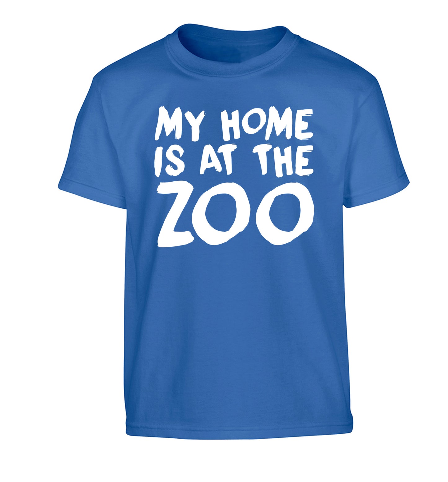 My home is at the zoo Children's blue Tshirt 12-14 Years