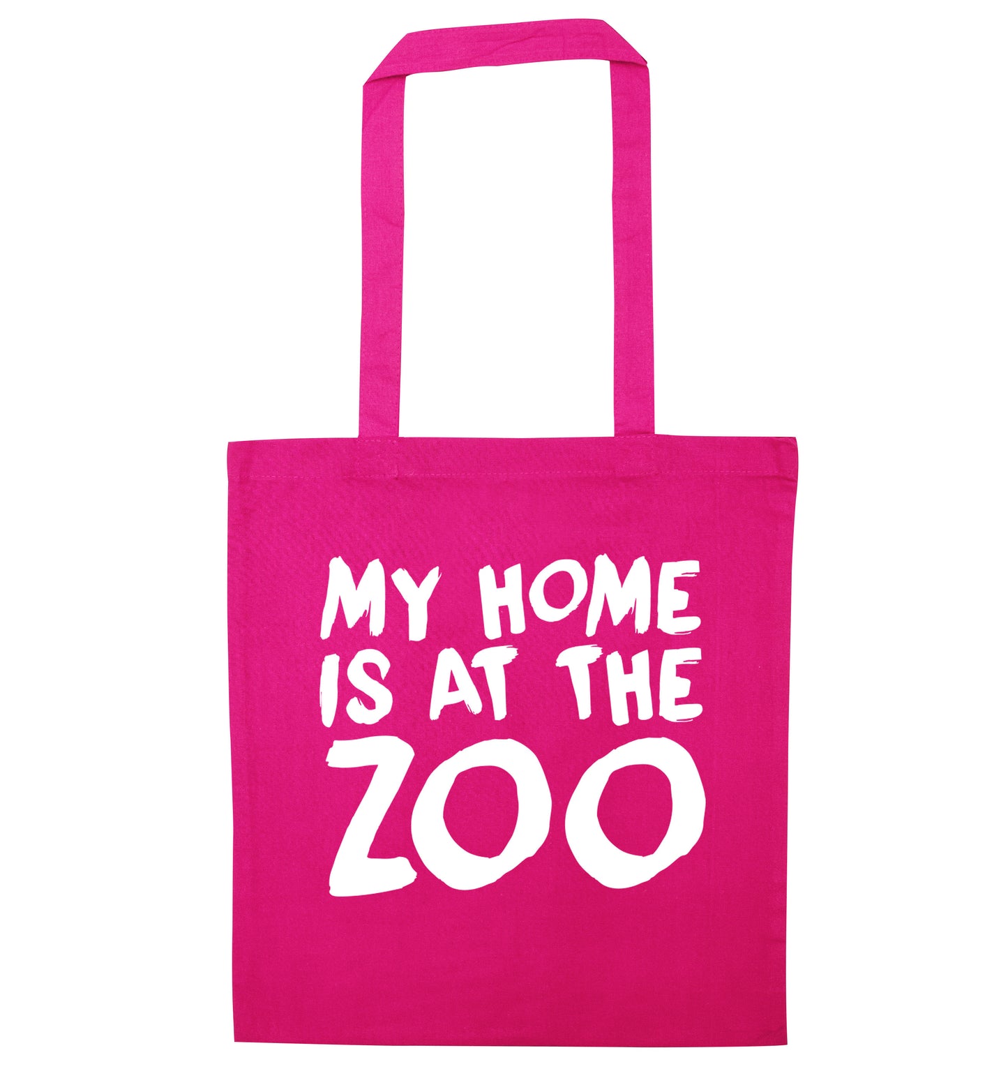 My home is at the zoo pink tote bag