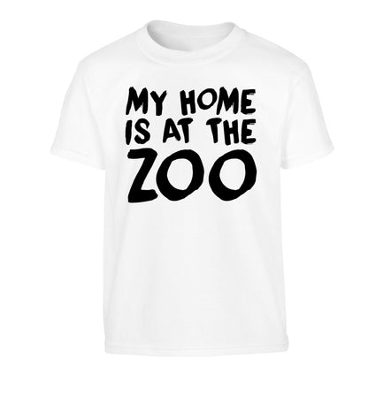 My home is at the zoo Children's white Tshirt 12-14 Years