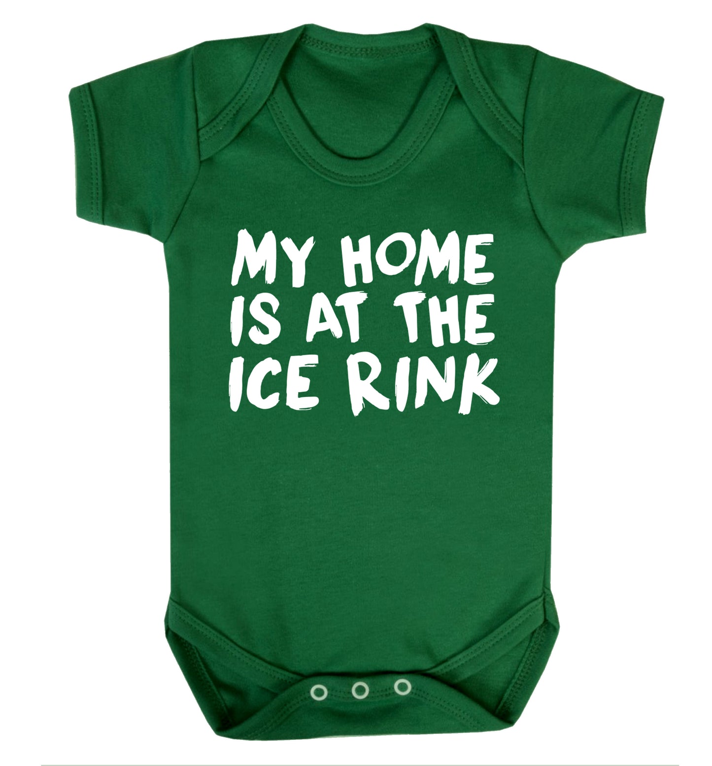 My home is at the ice rink Baby Vest green 18-24 months