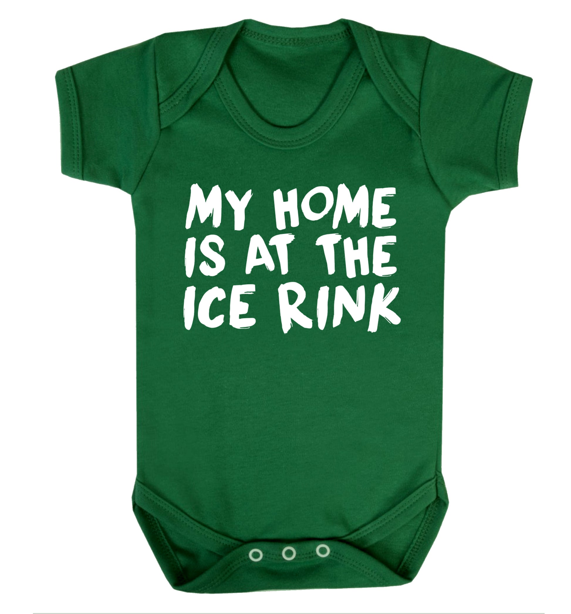 My home is at the ice rink Baby Vest green 18-24 months