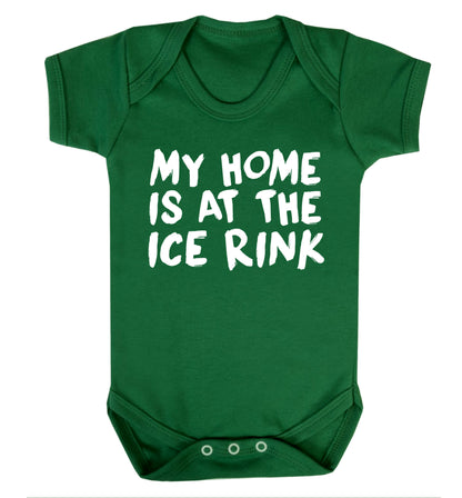 My home is at the ice rink Baby Vest green 18-24 months