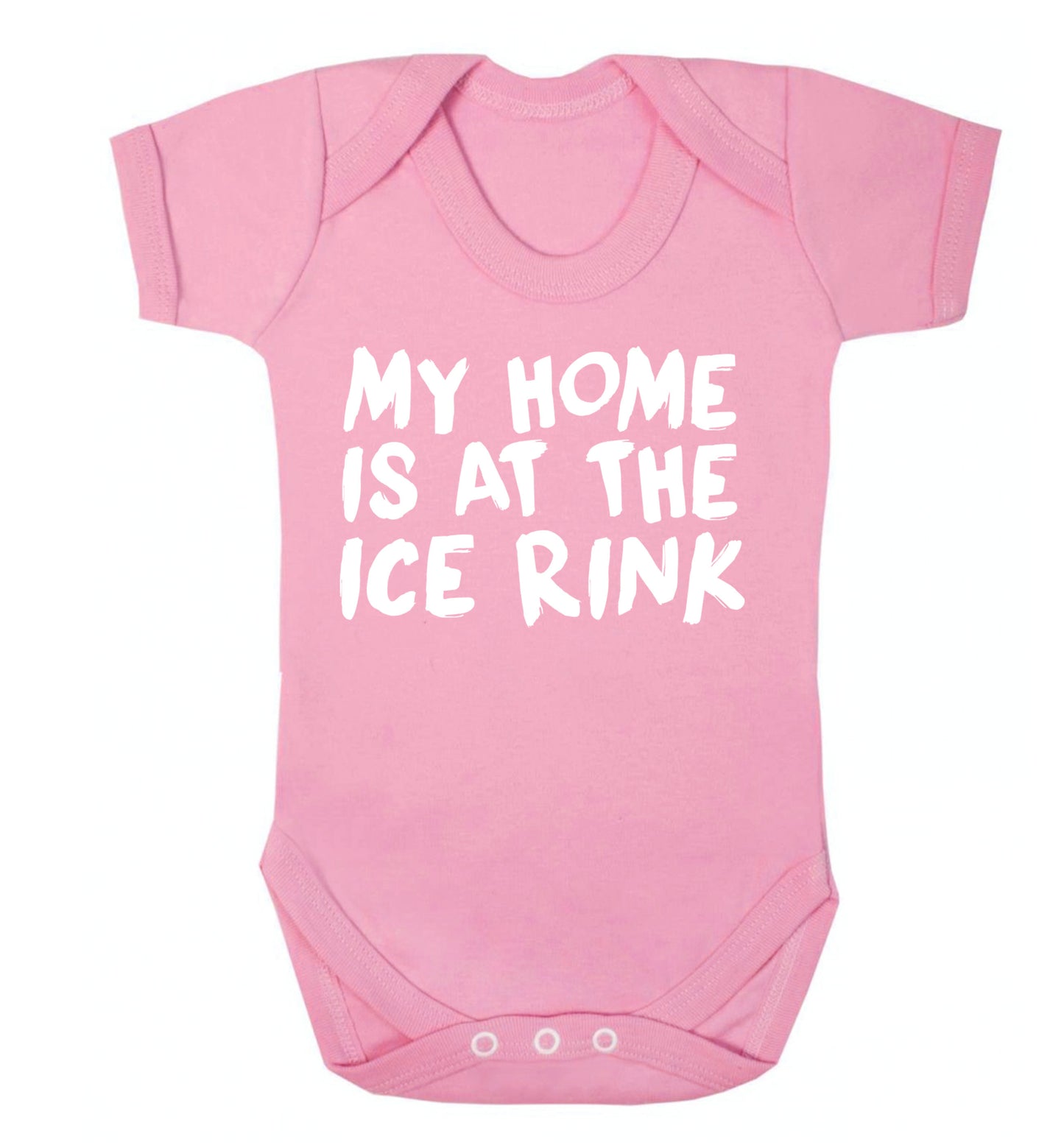 My home is at the ice rink Baby Vest pale pink 18-24 months