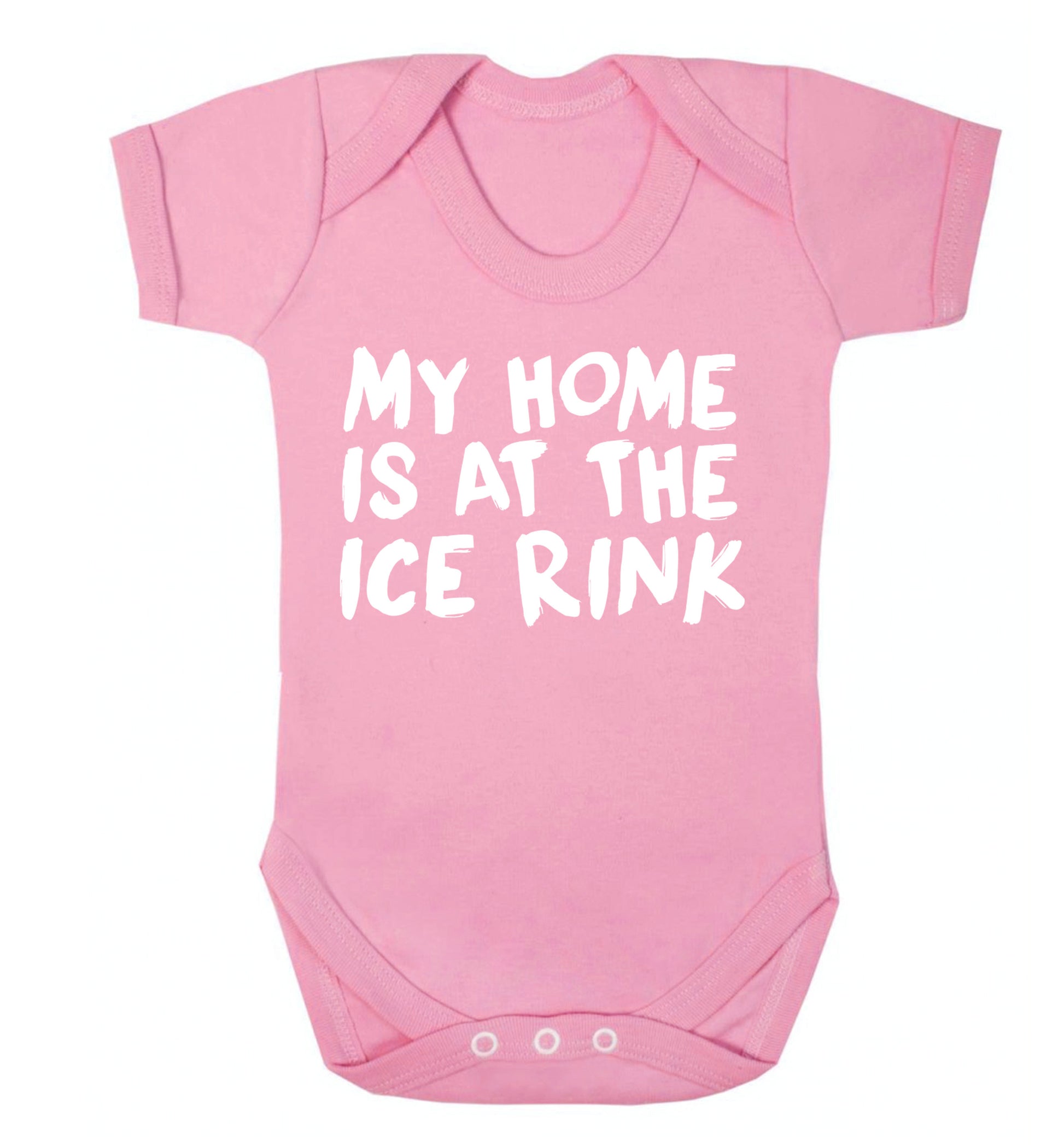 My home is at the ice rink Baby Vest pale pink 18-24 months