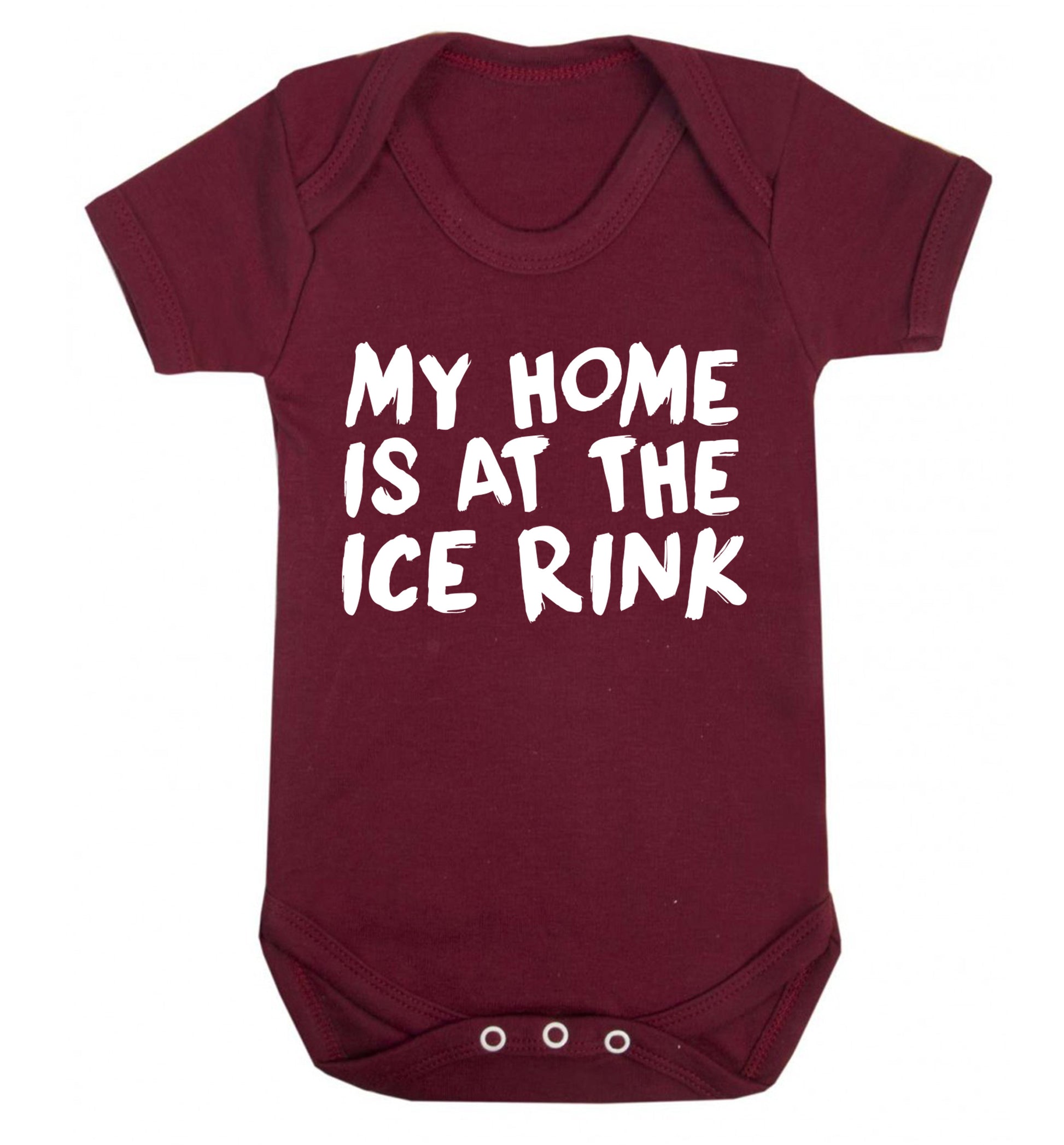 My home is at the ice rink Baby Vest maroon 18-24 months