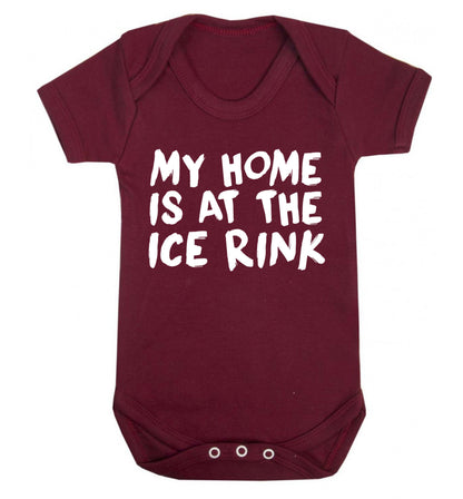 My home is at the ice rink Baby Vest maroon 18-24 months