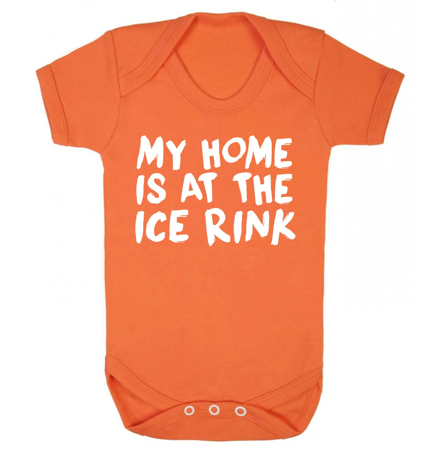 My home is at the ice rink Baby Vest orange 18-24 months