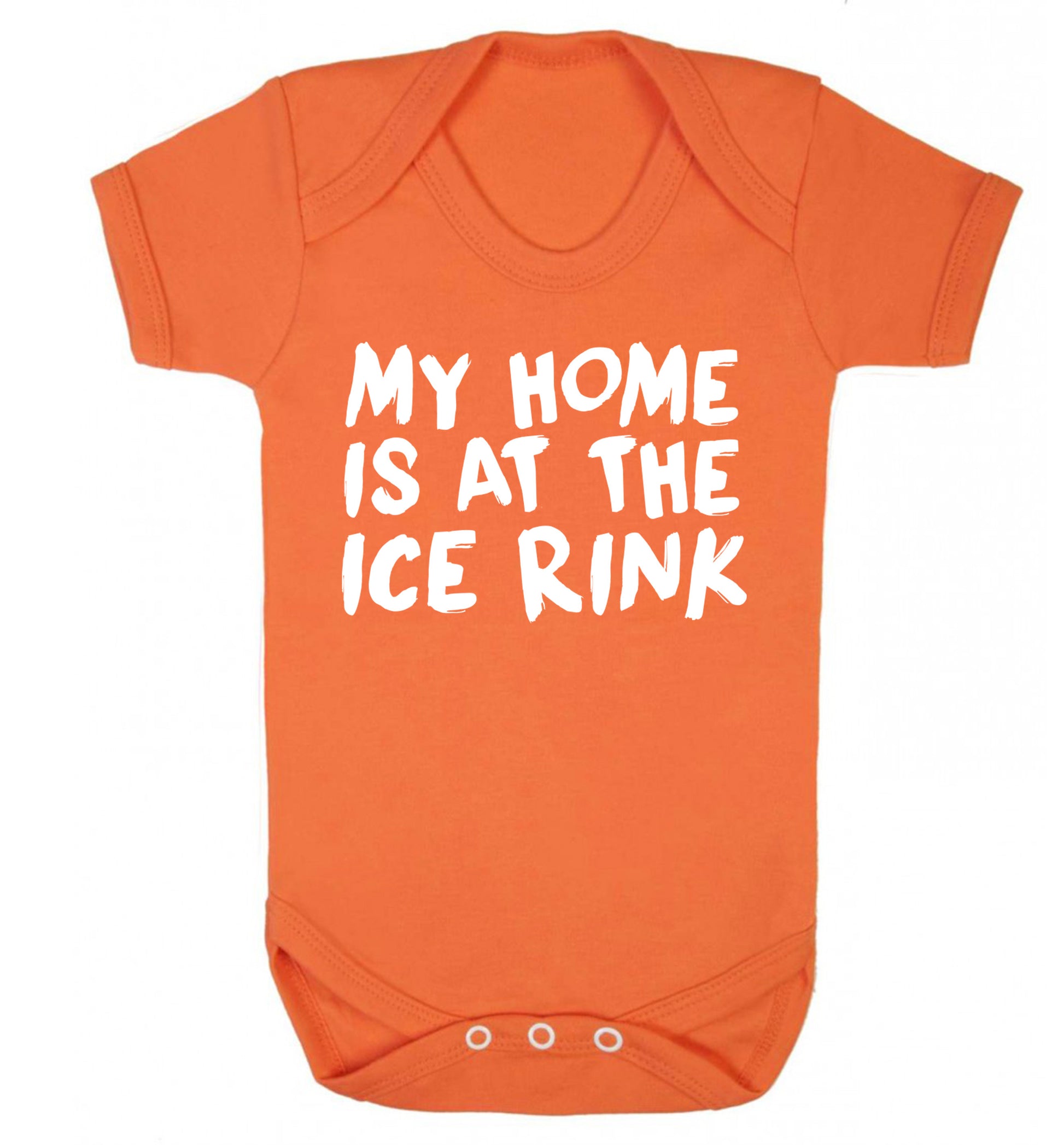 My home is at the ice rink Baby Vest orange 18-24 months