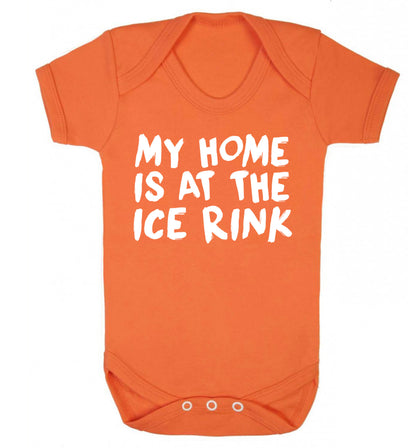 My home is at the ice rink Baby Vest orange 18-24 months