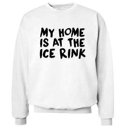 My home is at the ice rink Adult's unisex white Sweater 2XL