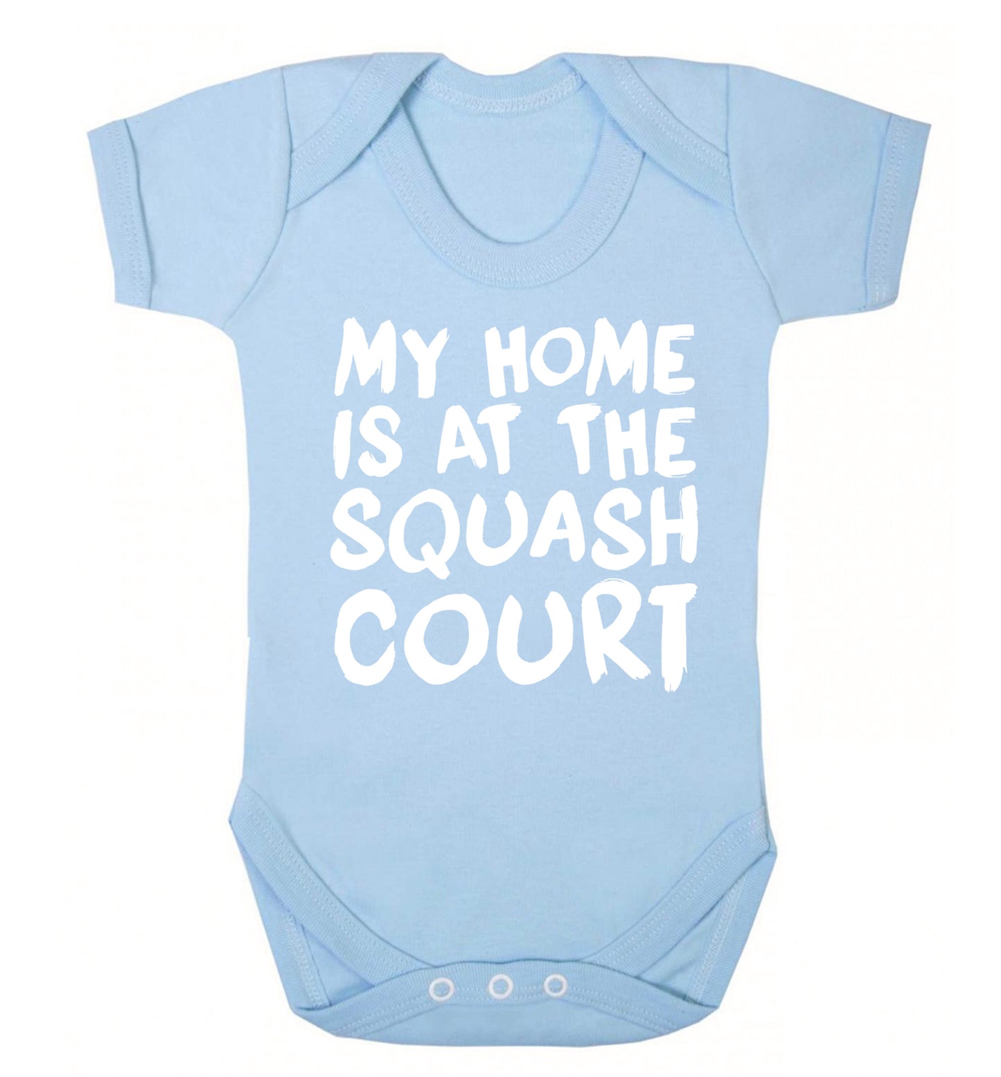 My home is at the squash court Baby Vest pale blue 18-24 months