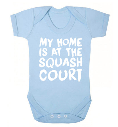 My home is at the squash court Baby Vest pale blue 18-24 months