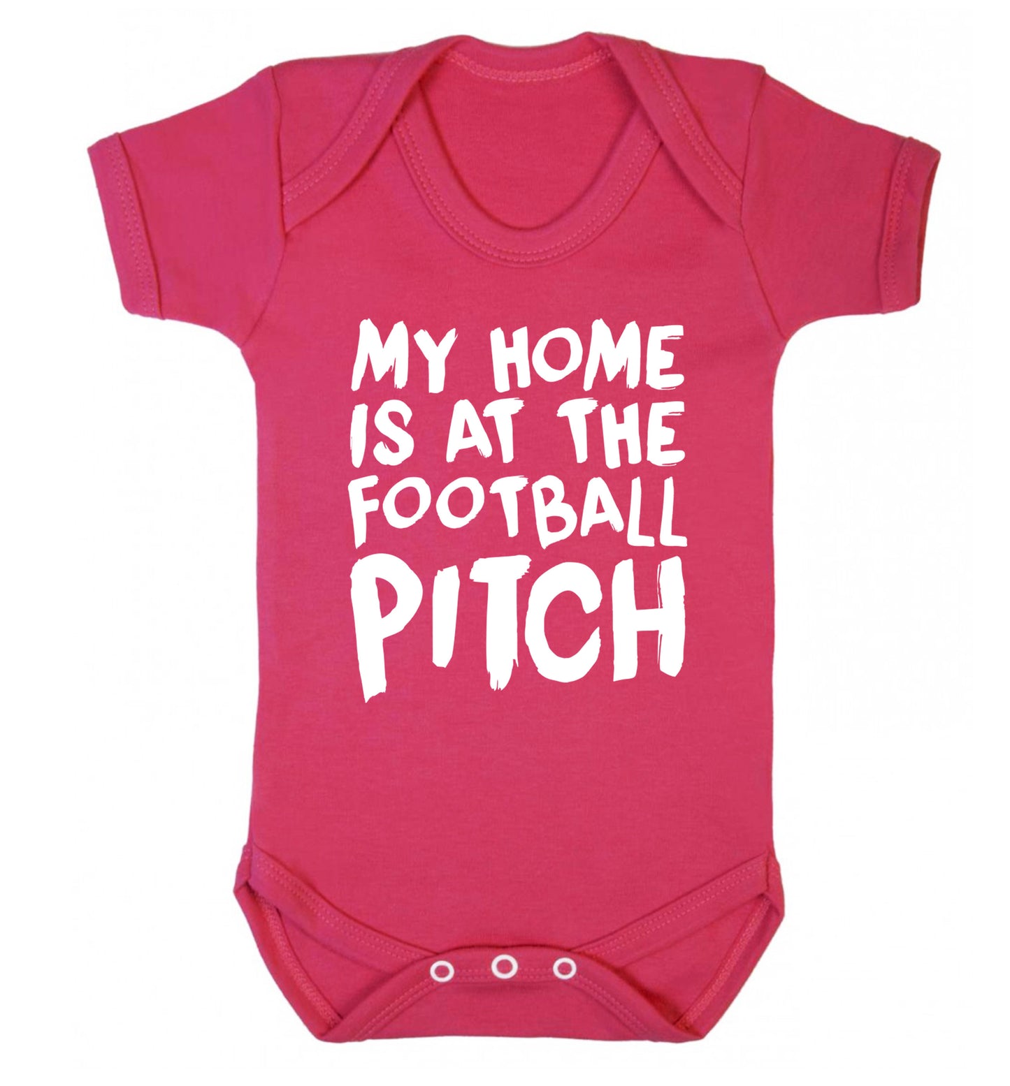 My home is at the football pitch Baby Vest dark pink 18-24 months